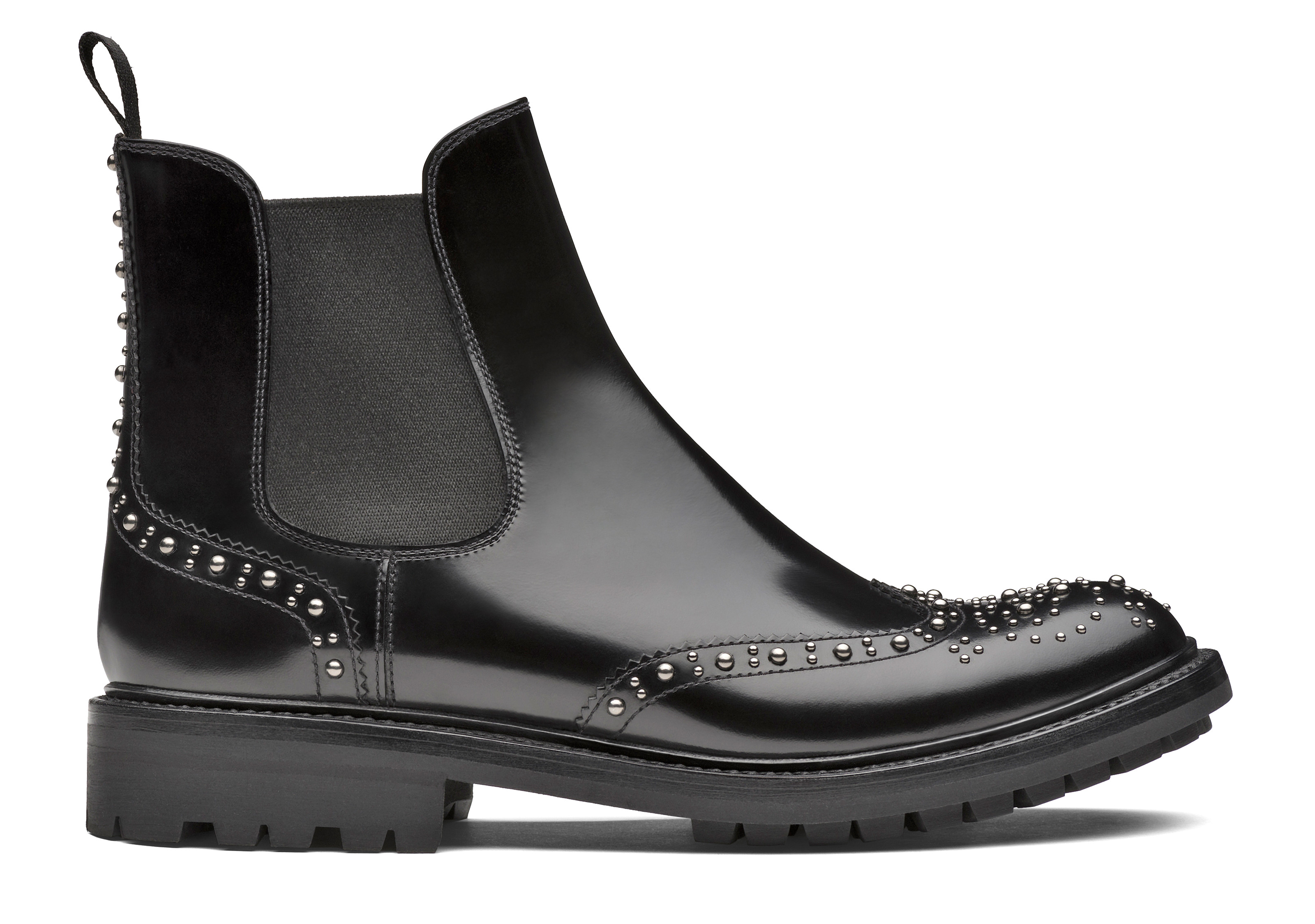 Aura met. 2 Polished Fumè Chelsea Boot Stud Black | Church's Footwear UK