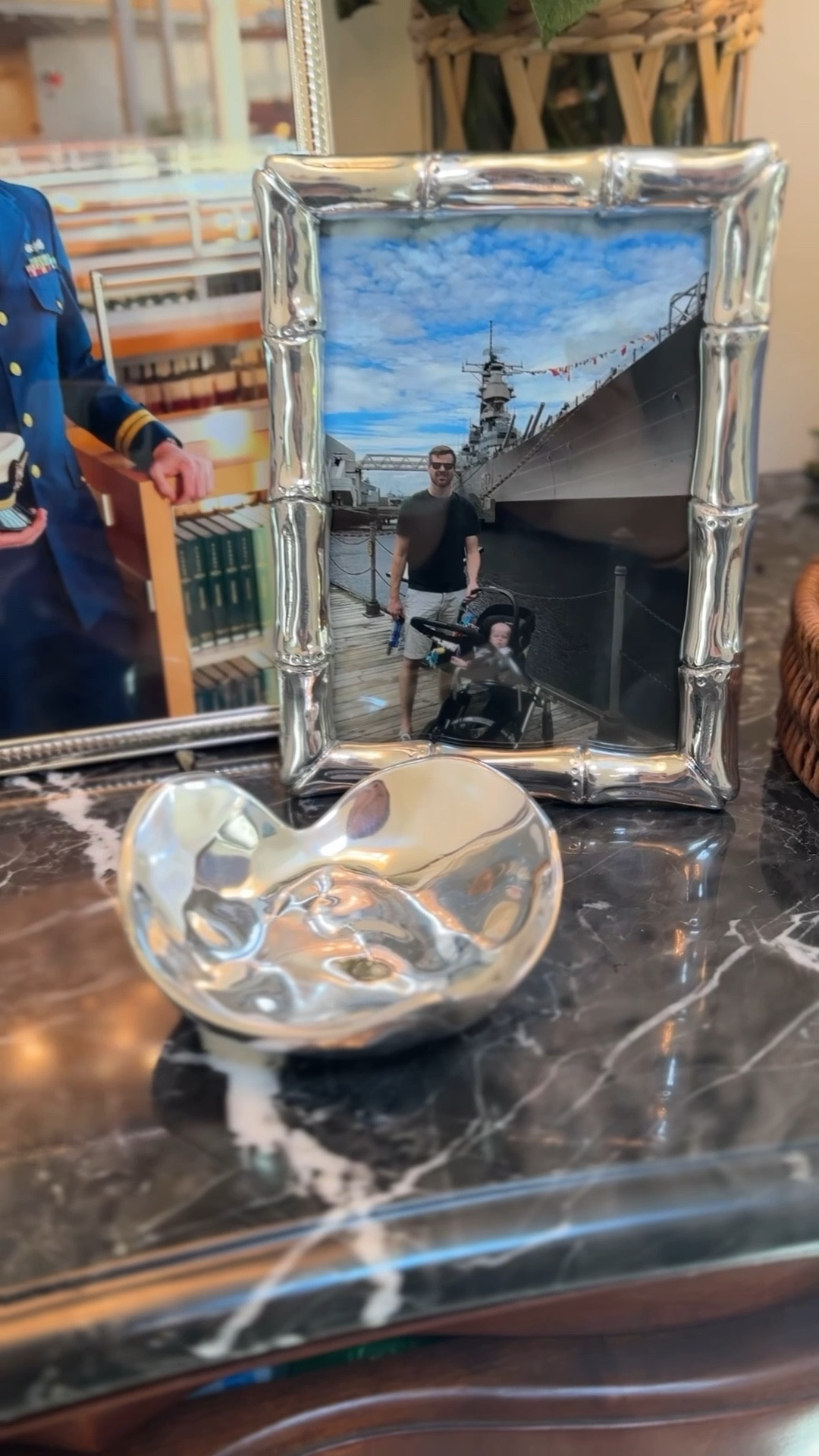 One of the things I picked up for Mike’s retirement was this beautiful frame from Sabavi Home. I wanted to gift him something that felt special and timeless—and this frame was exactly that.  It would also make a thoughtful Father’s Day gift if you're still on the lookout for something meaningful and elegant.

I also couldn’t resist this heart-shaped dish. It’s the prettiest little accent piece—perfect for the foyer table where I like to keep a small candy dish. It feels equal parts charming and polished, and I love having something pretty greet guests the moment they walk in.

Another favorite find from Sabavi Home—these gorgeous melamine plates. They’re perfect for al fresco dinners, and I’m obsessed with the blue floral detail. Totally giving coastal grandmother vibes, in the best way.

You can shop these and more of my picks from Sabavi Home on my LTK. Comment SHOP below to receive a DM with a link to shop my post on my LTK. 

#SabaviHomePartner #SabaviHome @SabaviHome #ad 

#LTKHome #LTKSaleAlert #LTKFindsUnder100