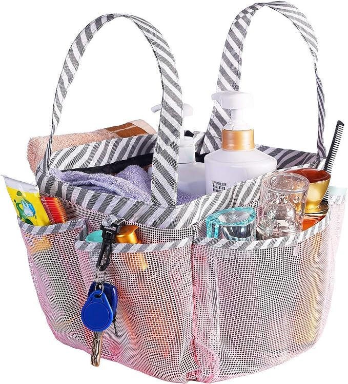 Haundry Portable Mesh Shower Caddy, 8 Basket Tote for Bathroom College Dorm, Large Shower Caddy B... | Amazon (US)