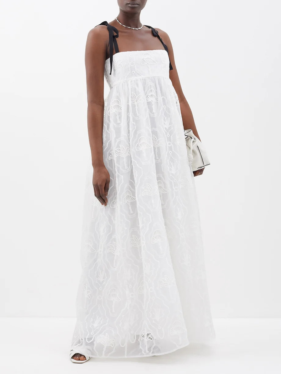 Verbena square-neckline broderie-anglaise dress | Agua by Agua Bendita | Matches (US)