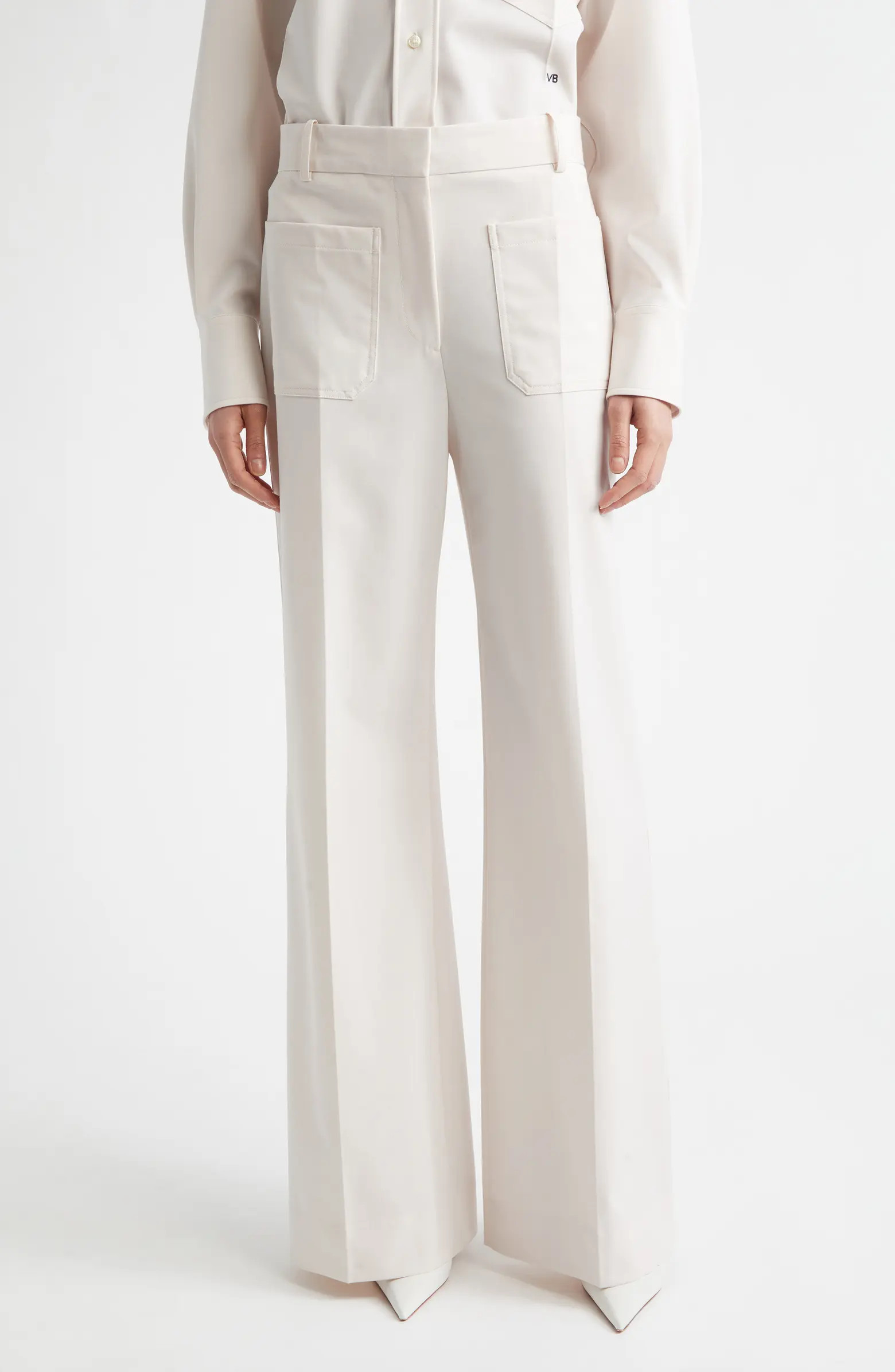 Alina High Waist Stretch Flare Leg Pants | Nordstrom