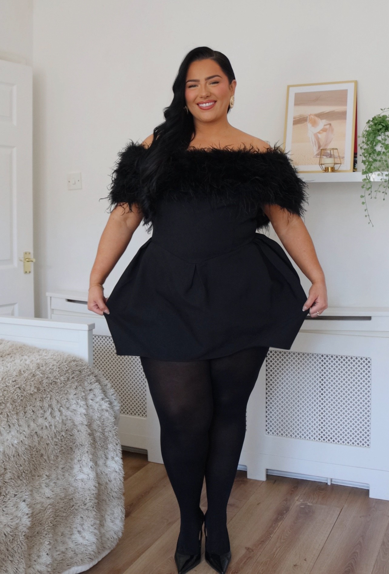 Black Mini Dress! Perfect for Date Night, Birthday Celebrations and Valentines Day!!!  Available in sizes 4-26 

Plus size, plus size dresses, mini dress, black dress, feather trim, plus size mini dress, dresses, party dress, birthday dress, Valentine’s Day dress, all black outfit. Size 20, classy outfit 


#LTKplussize #LTKcurves #LTKpartywear