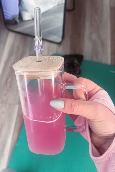 Love this pink glass for my preworkout! Also linking my nails because again… they have changed my life!!!!!

#LTKbeauty #LTKstyletip #LTKfindsunder50