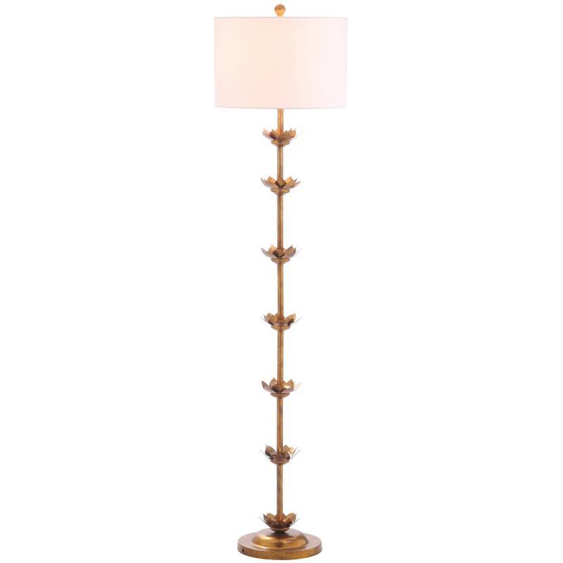 Claire Leaf Floor Lamp, Antique Gold | One Kings Lane