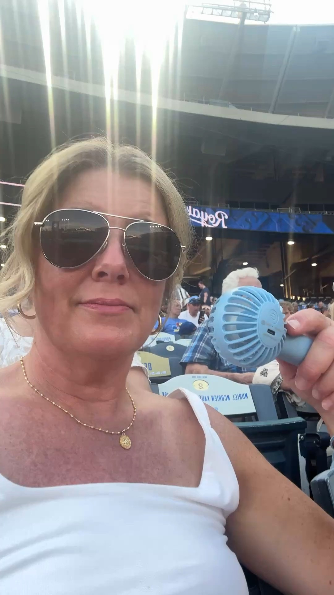 If you plan to sit at a ballgame in 105° Heat, bring this fan! You won’t regret it.