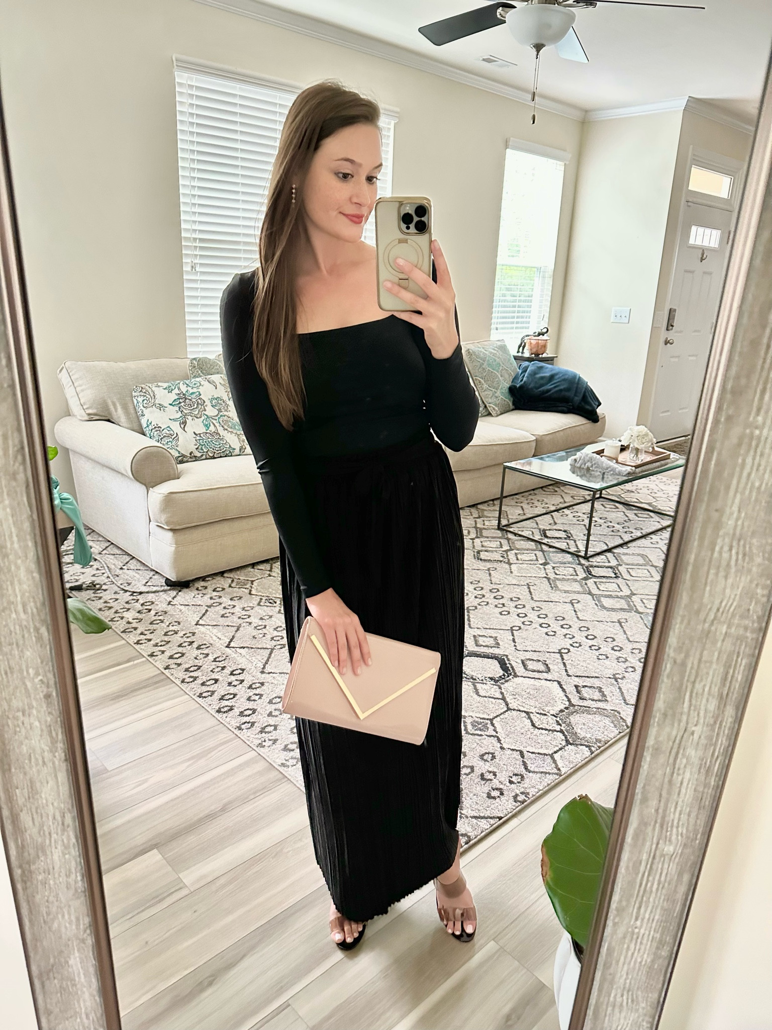 The real star of the show isn’t the #skirt … it’s these dangle #earrings 🤩. I bought them because they turn any outfit into something more formal - which gives me more wear in more wardrobe. Money well spent! Same goes for the #clutch 👛. 

I tried this random #lipstick brand because the packaging was cute and I thought it made a good gift (initially got a three pack). I was pleasantly surprised - it’s now my go-to red! 💄

#falloutift #winter #holiday #party #formal #amazon

#LTKbeauty #LTKfindsunder50 #LTKHoliday