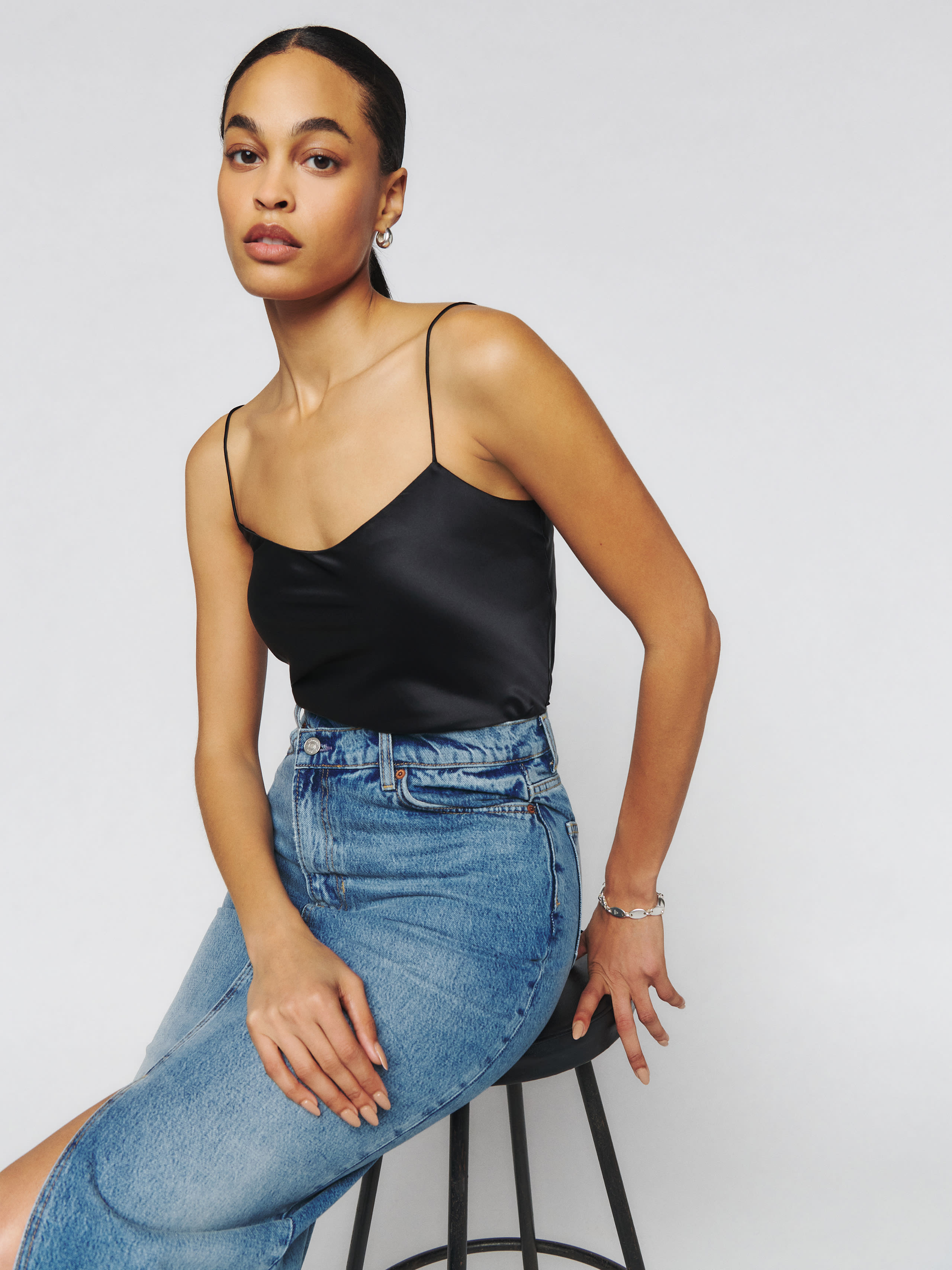 Andrea Silk Top | Reformation (Global)