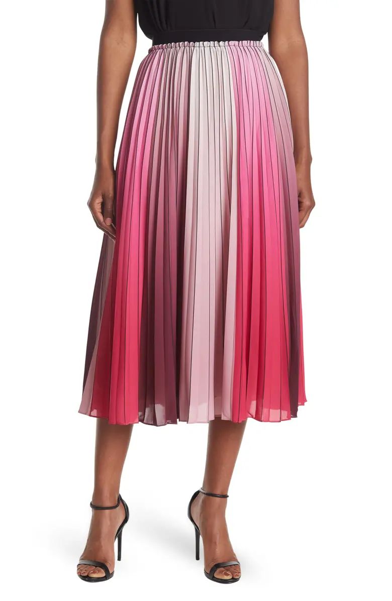 Selmma Pleated Stripe Silk Skirt | Nordstrom