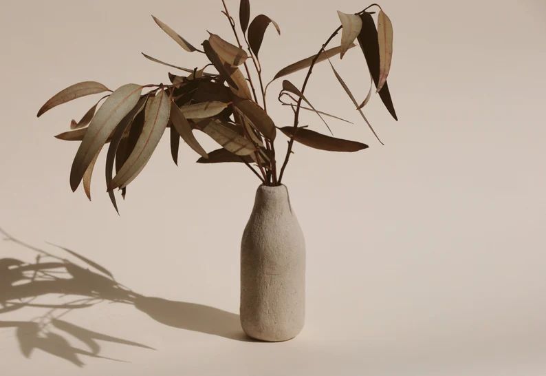 Sahara Small Textured Plaster Vase - Etsy | Etsy (US)
