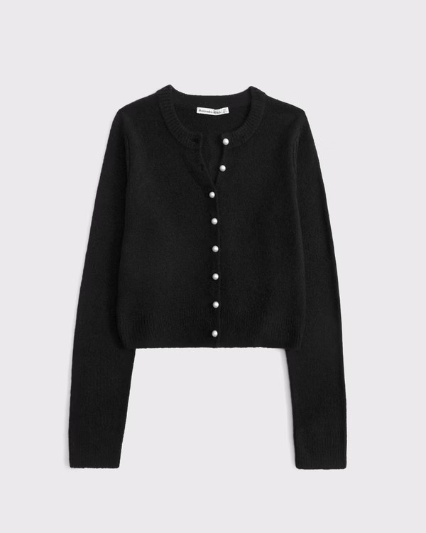 Pearl Button Crew Cardigan | Abercrombie & Fitch (US)