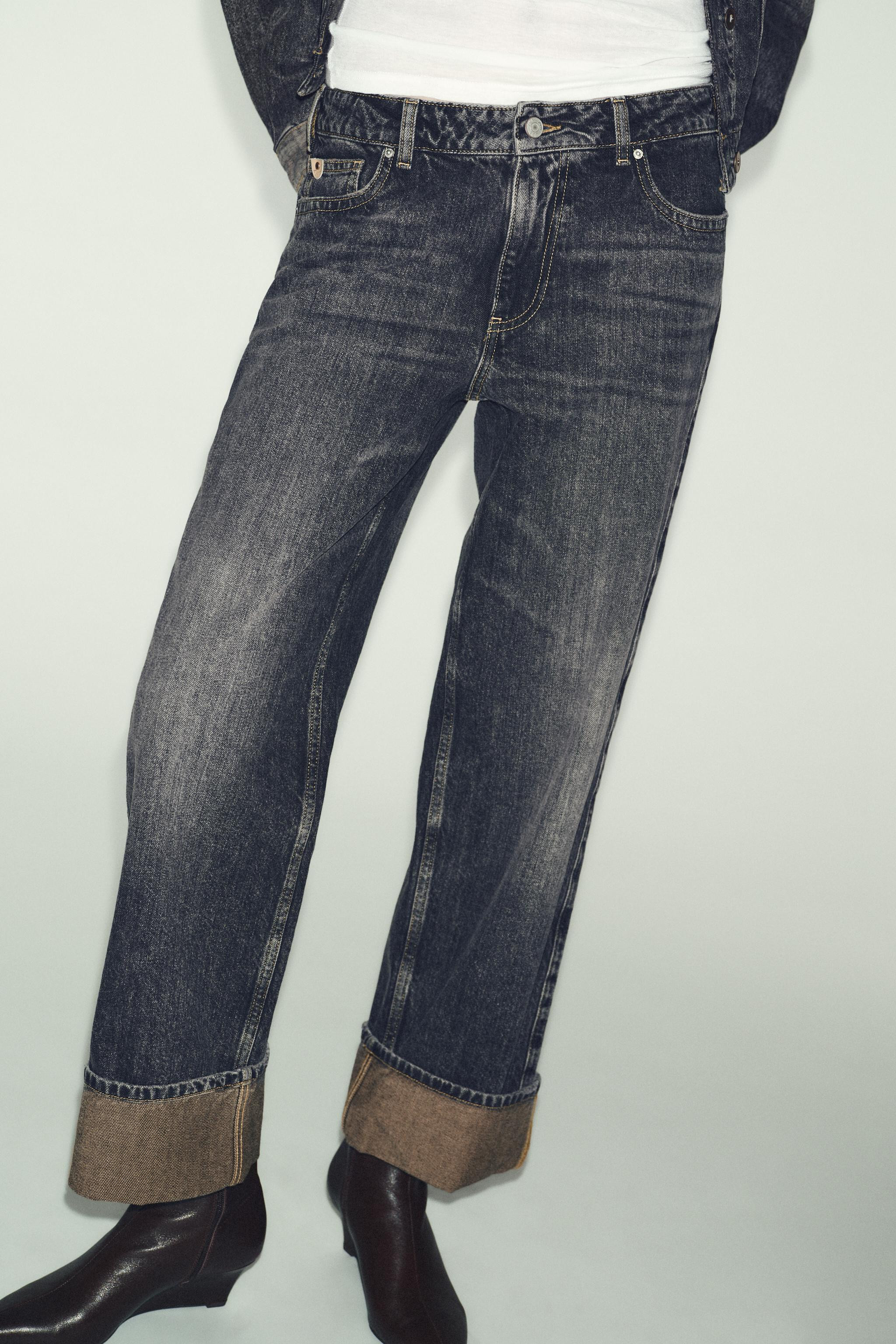Z1975 STRAIGHT LEG JEANS WITH CUFFED HEM | Zara US