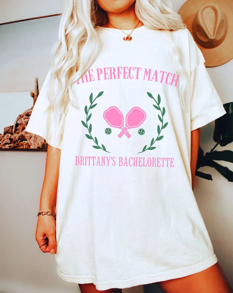 Custom Pickleball Bachelorette Shirts Pickleball Bachelorette Party the Perfect Match Bachelorett... | Etsy (US)