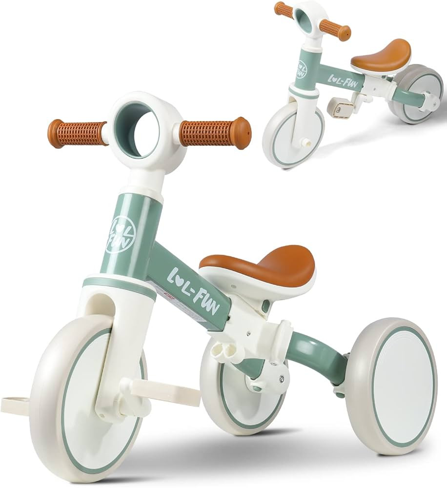 LOL-FUN 4 in 1 Toddler Balance Bike for 1-4 Years Old Boys Girls Gift, 3 Wheel Baby Bicycle for 1... | Amazon (US)