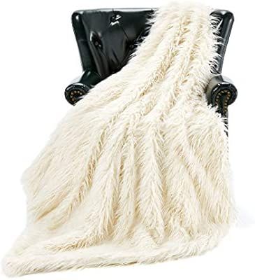 HT&PJ Luxury Faux Fur Throw Blanket Plush Long Shaggy Super Soft Throw Mongolian Fluffy Fur Style... | Amazon (US)