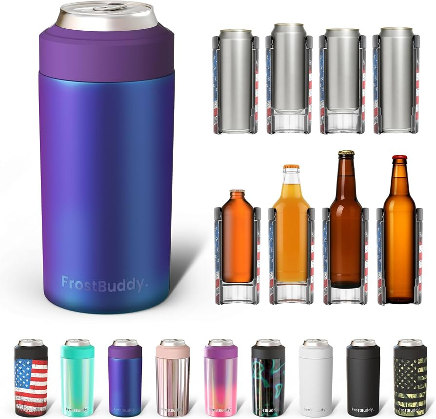 Frost Buddy Universal Can Cooler - Fits All - For Regular 12 & 16 oz or Slim-Size Bottles - Insul... | Amazon (US)