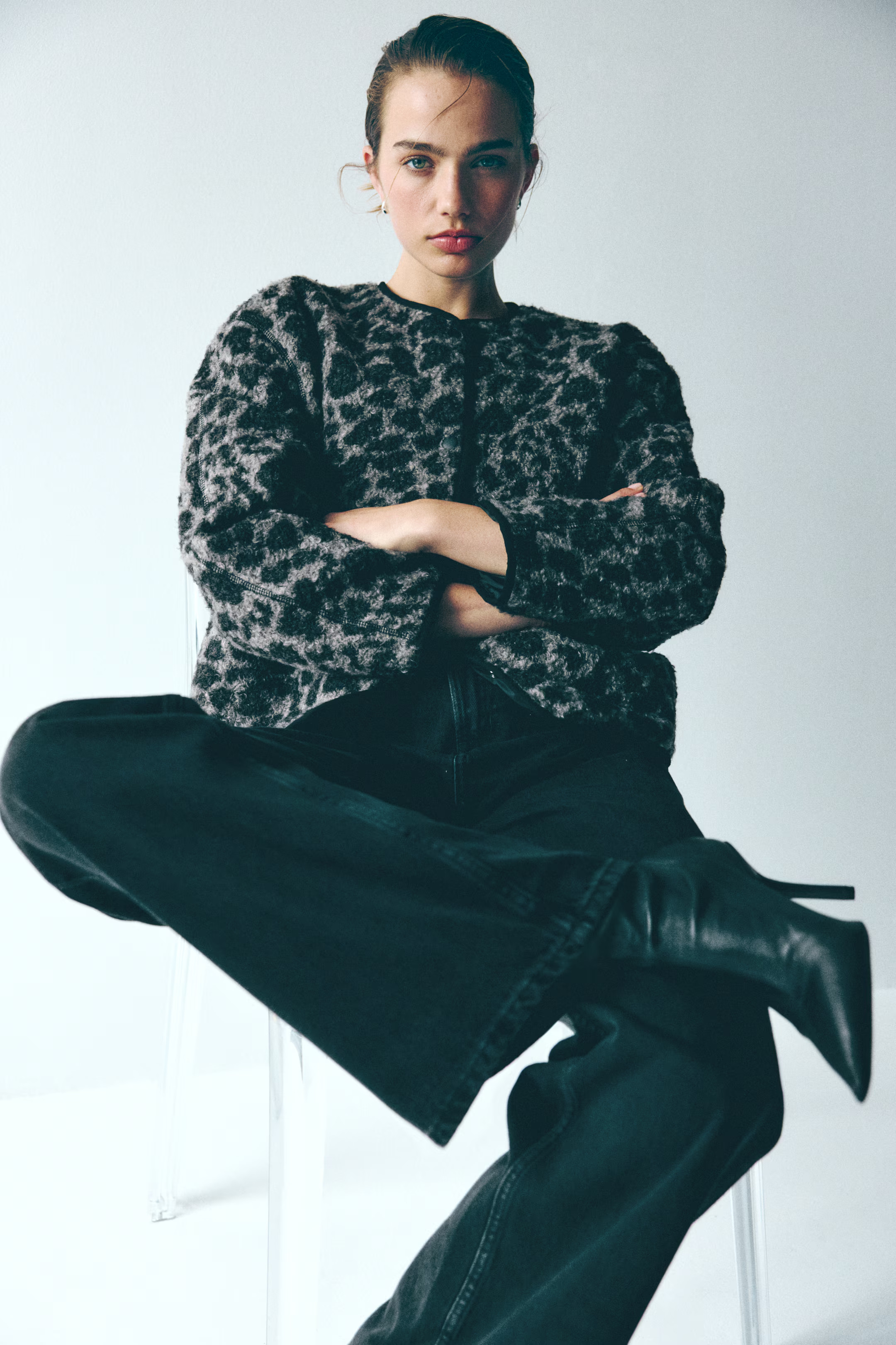 Patterned teddy jacket | H&M (UK, MY, IN, SG, PH, TW, HK)