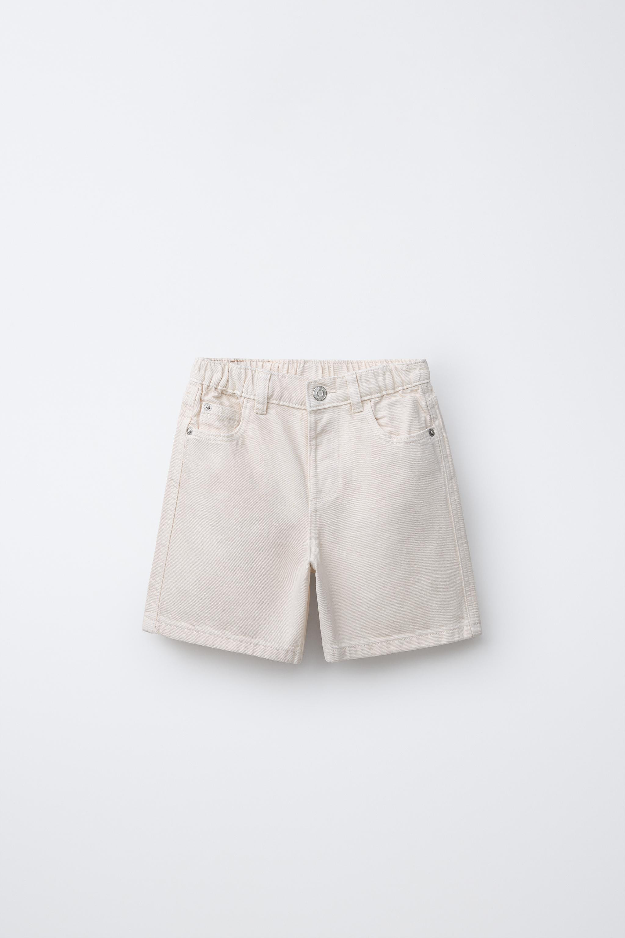 STRIPED BAGGY DENIM SHORTS | Zara US