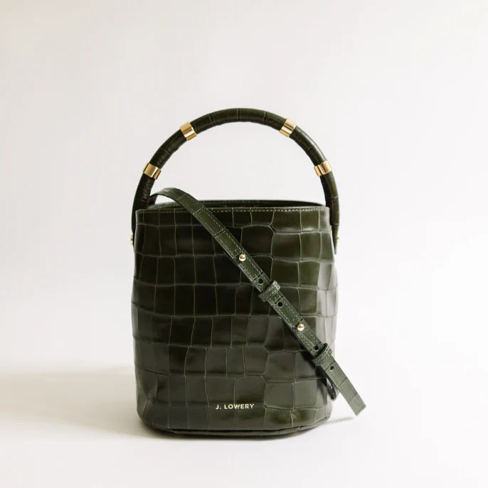 J. LOWERY MAX MINI Bucket Bag | Green Croc | J. LOWERY