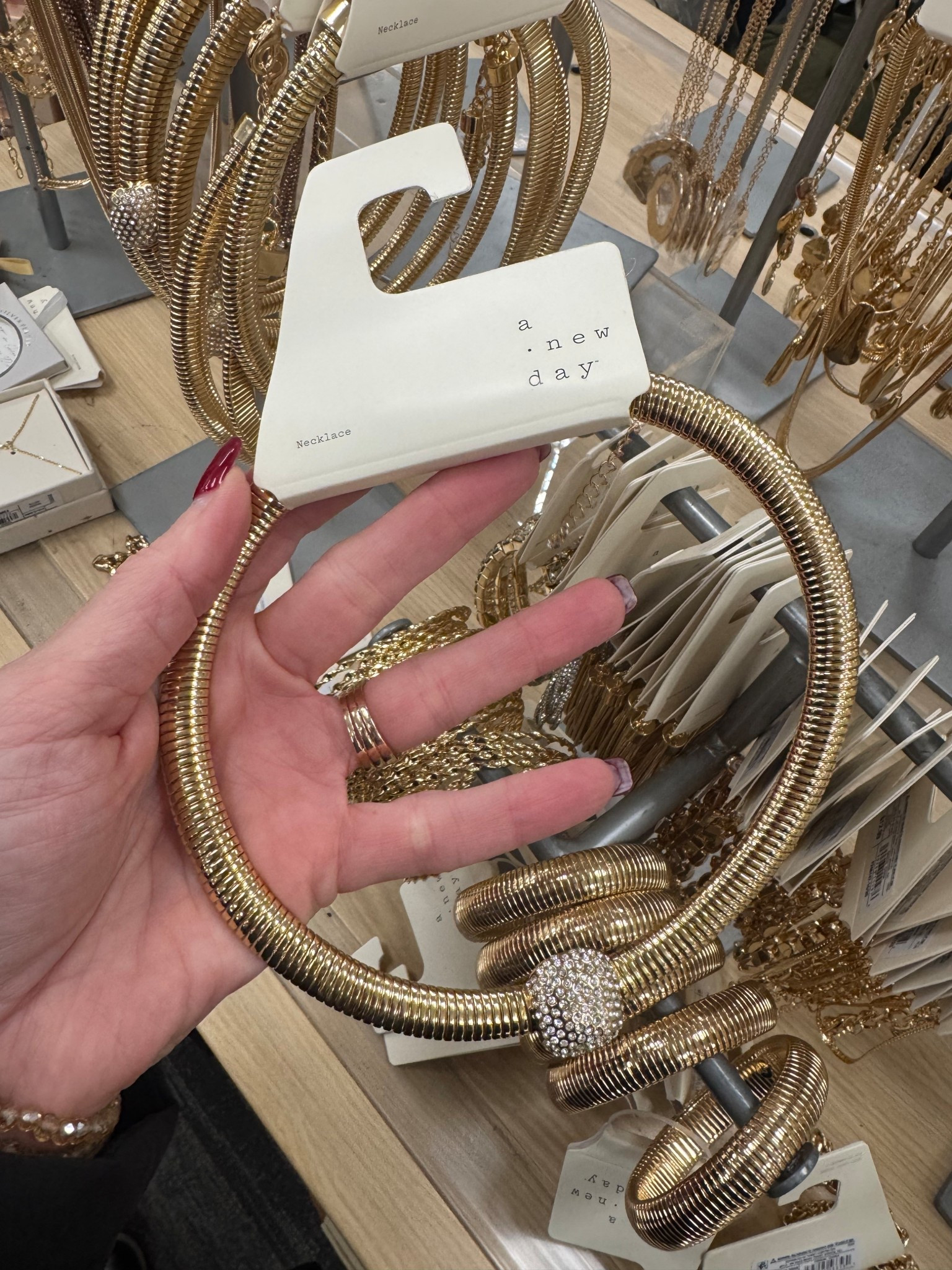 Target 🎯 30% off sale! 16" Omega Chain Necklace with Pave Center - A New Day™ Gold 

#LTKHoliday #LTKFindsUnder50 #LTKSaleAlert