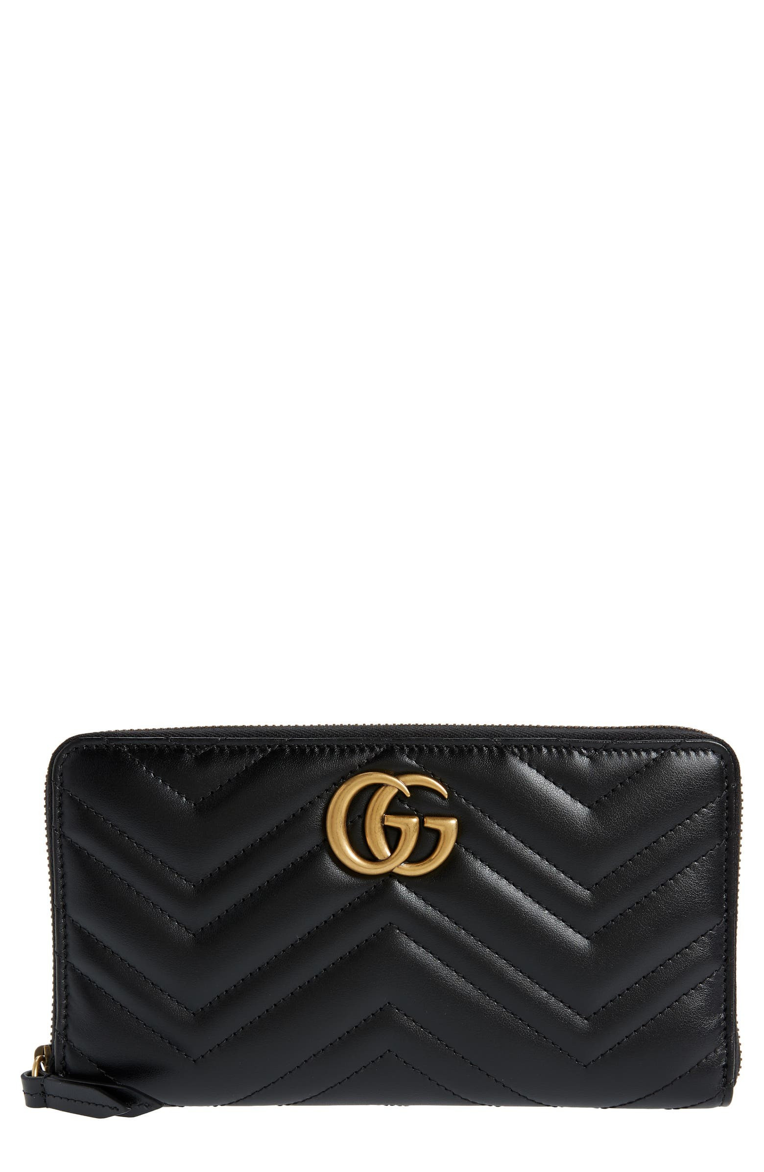 Gucci GG Marmont Matelassé Leather Zip-Around Wallet | Nordstrom | Nordstrom