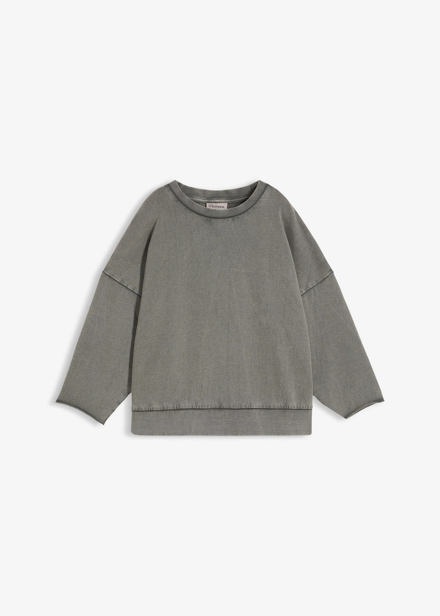 Oversized sweater van katoenmix antraciet washed | Bonprix NL (Influencer)