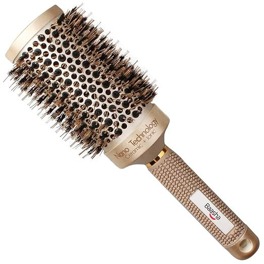Baasha Extra Large Round Brush 3 Inch, Hair Brush With Boar Bristle, Dry Round Brush for Long Hai... | Amazon (US)