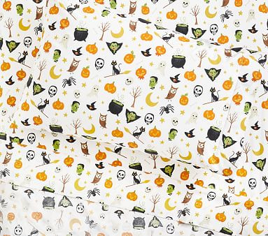 Trick-or-Treat Glow-in-the-Dark Sheet Set & Pillowcases | Pottery Barn Kids