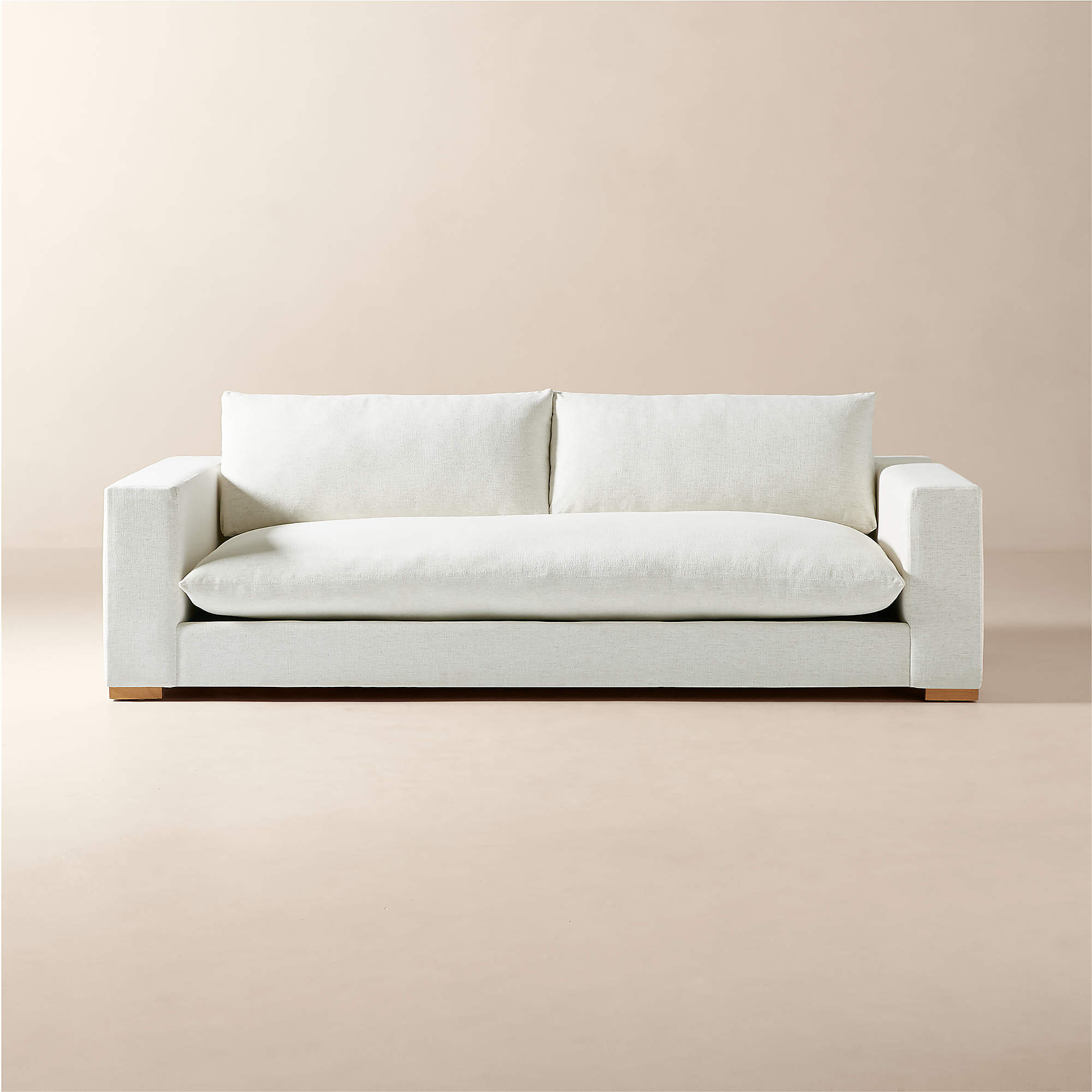 Deseo 94.5" White Performance Fabric Sofa | CB2 | CB2