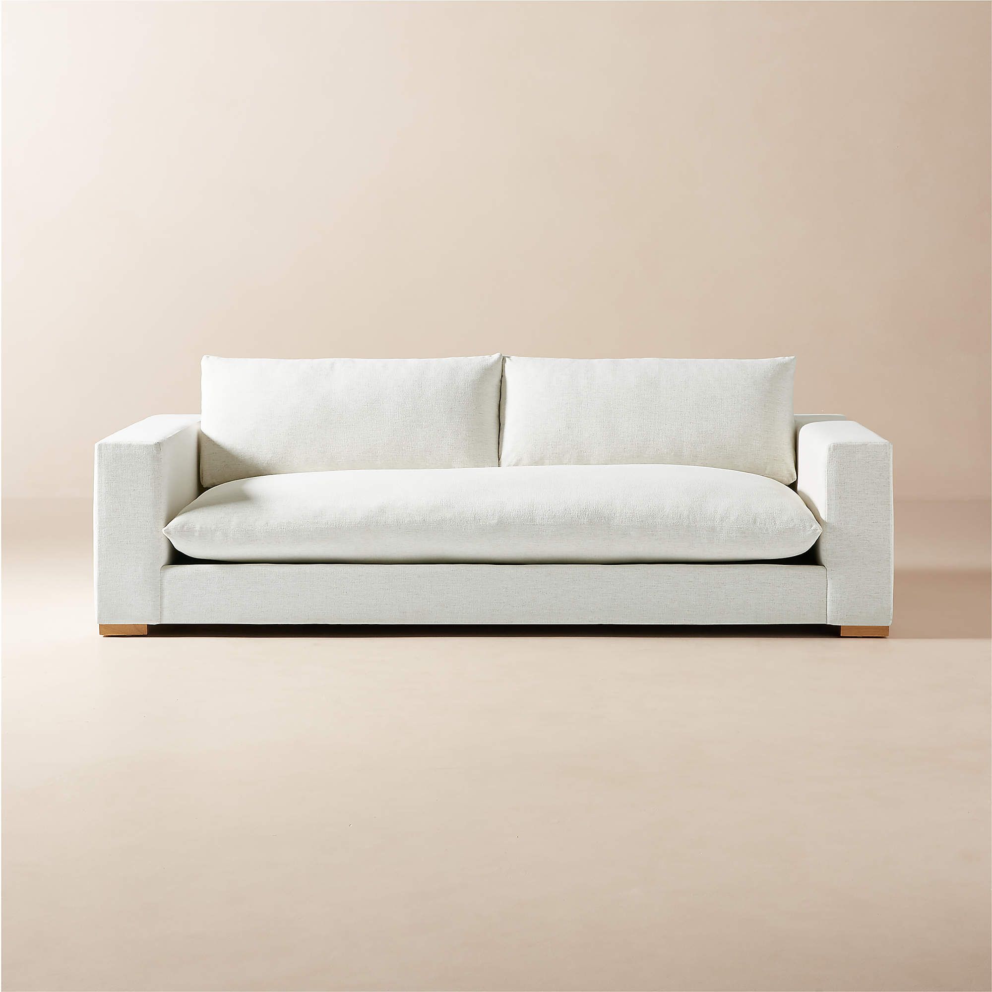 Deseo 94.5" White Performance Fabric Sofa | CB2 | CB2