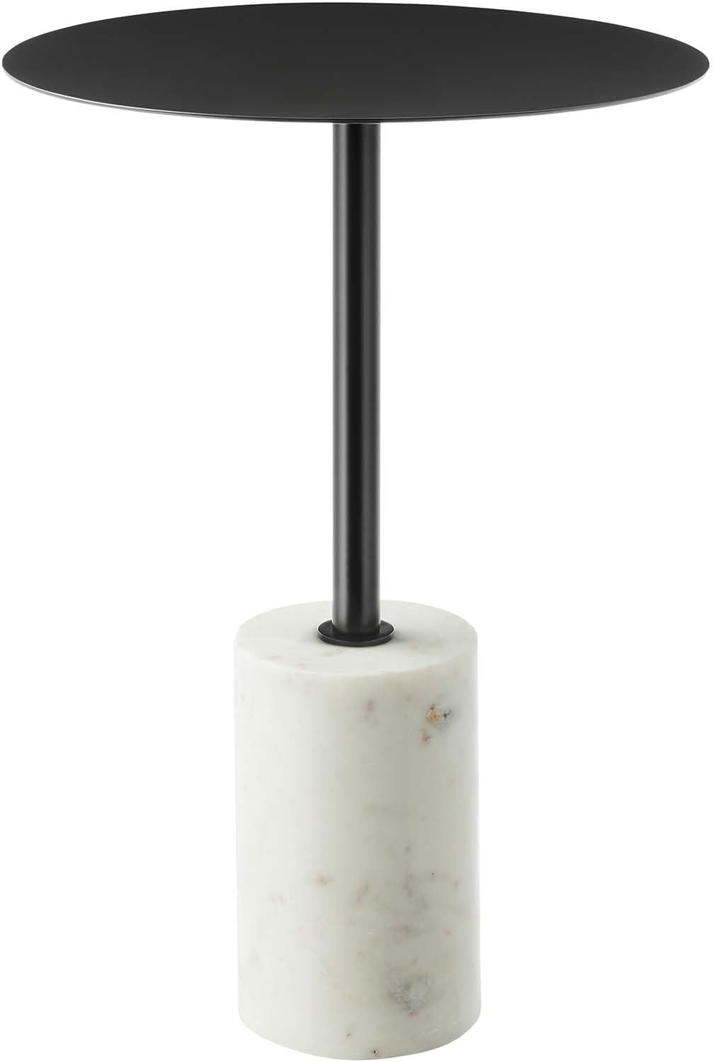 Modway EEI-6605-WHI-BLK Lyric Round Side Table, White Black | Amazon (US)