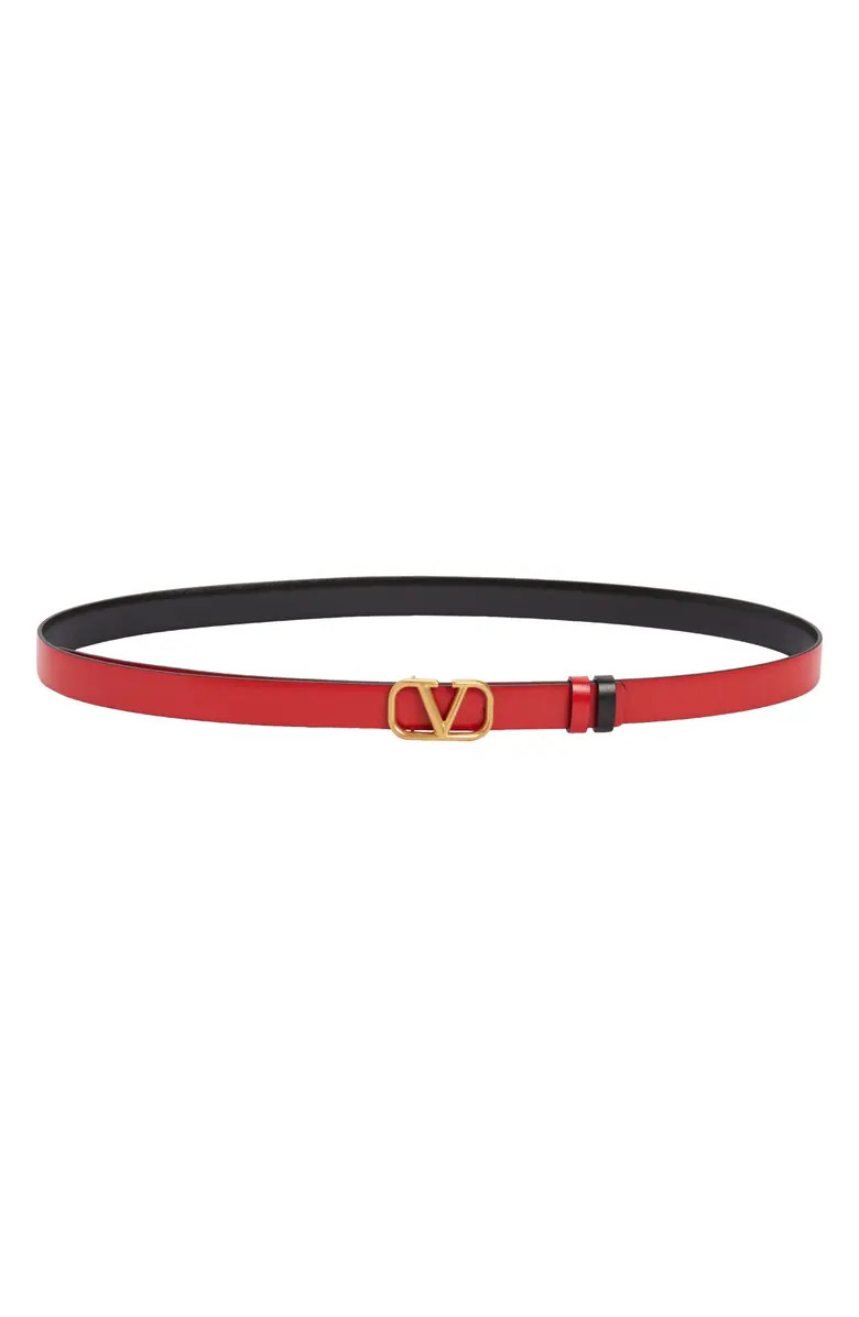 VLOGO Buckle Reversible Leather Belt | Nordstrom