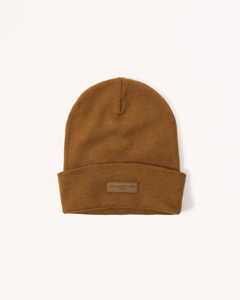 Men's Tall Logo Beanie | Men's Coats & Jackets | Abercrombie.com | Abercrombie & Fitch (US)