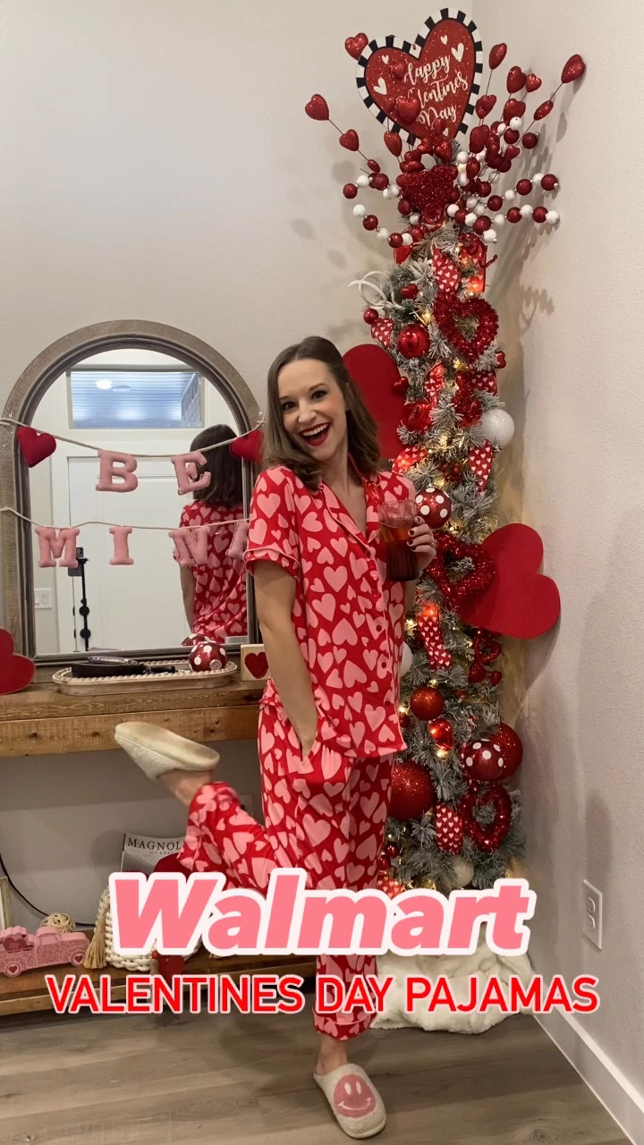 Love is in the air ❤️❣️ The cutest Vday pajamas at Walmart!! Whether you like pink or red, pants or shorts, these Joyspun pajamas come in a variety of styles and options to choose from!! 🥰

#LTKSeasonal