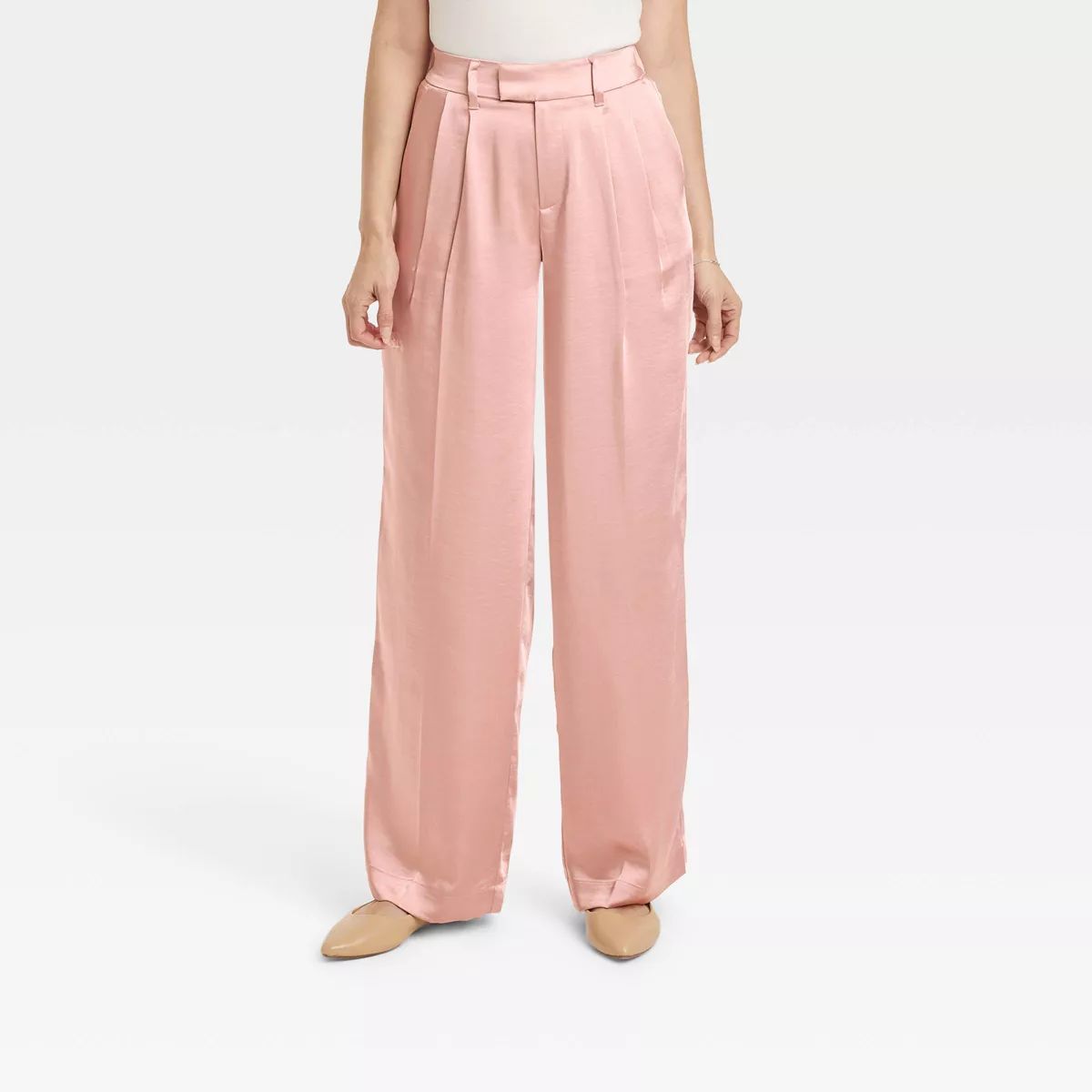 Women's High-Rise Wide Leg Satin Pants - A New Day™ | Target