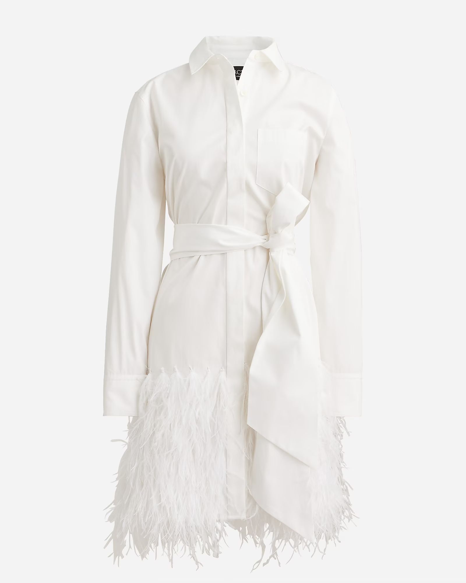 Collection limited-edition feather-hem shirtdress | J.Crew US