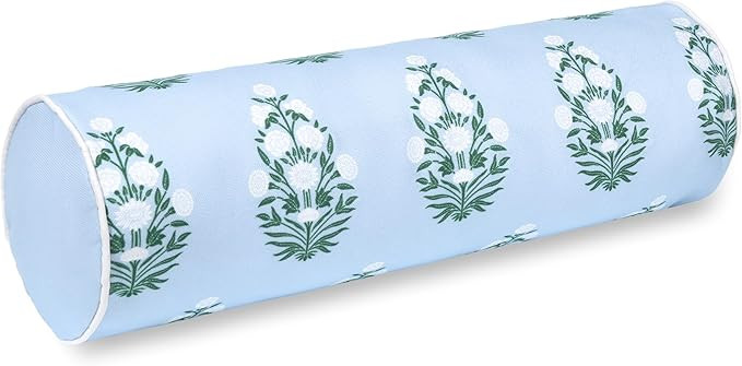 Hofdeco Premium Coastal Grandmillennial Patio Indoor Outdoor Bolster Pillow Cover Only, 6"x20" Wa... | Amazon (US)