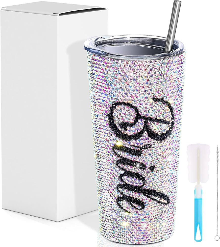 Bling Diamond Bride Tumbler 20 oz Bridal Insulated Tumbler with straw and lid Bridal Shower Gifts... | Amazon (US)