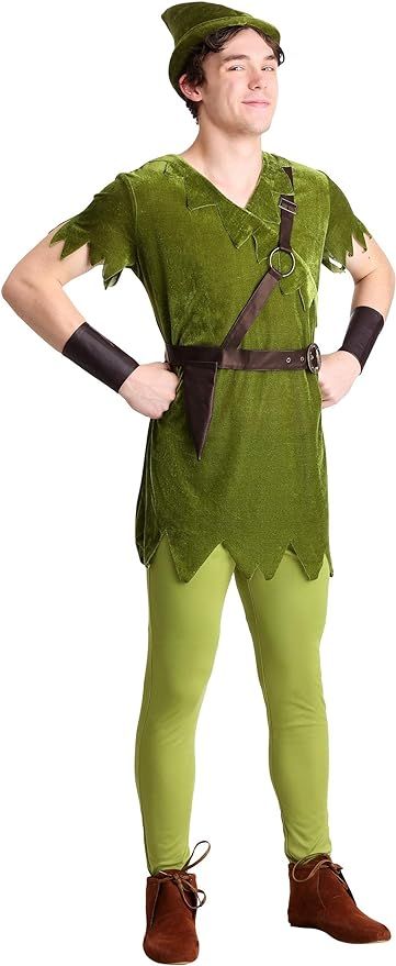 Amazon.com: Classic Peter Pan Costume Adult Halloween Costume Medium Green : Clothing, Shoes & Je... | Amazon (US)