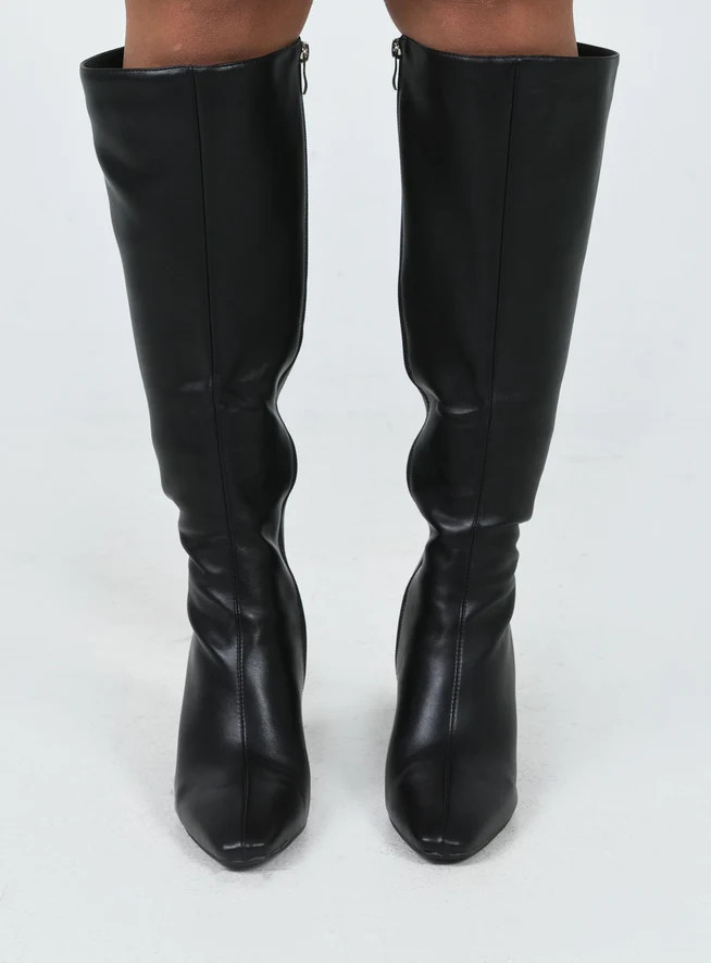 Sawyer Knee High Boots Black | Princess Polly AU