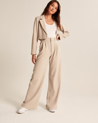 Tailored Wide Leg Pants | Abercrombie & Fitch (US)