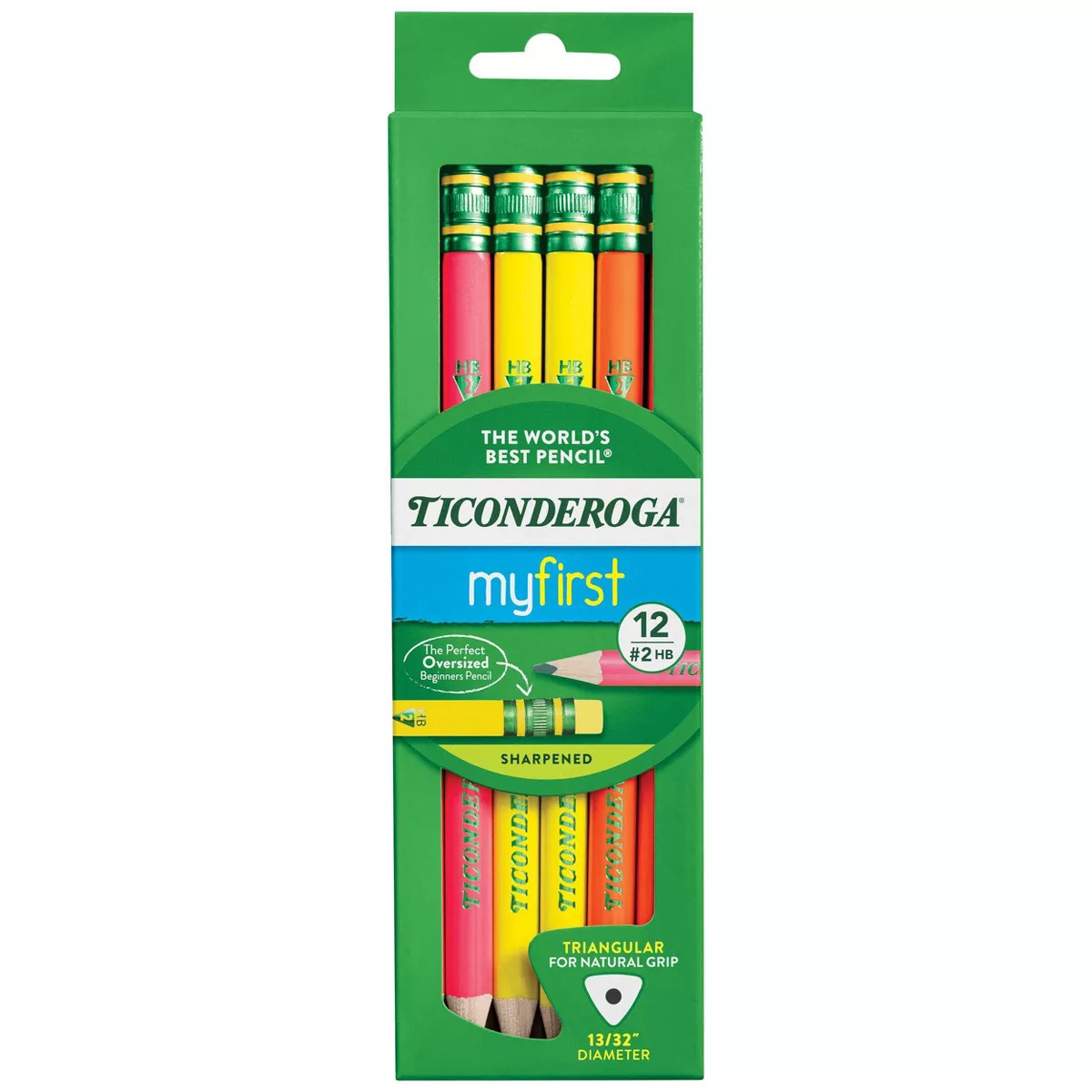 12pk #2 Wood Pencils My First Neon - Ticonderoga | Target