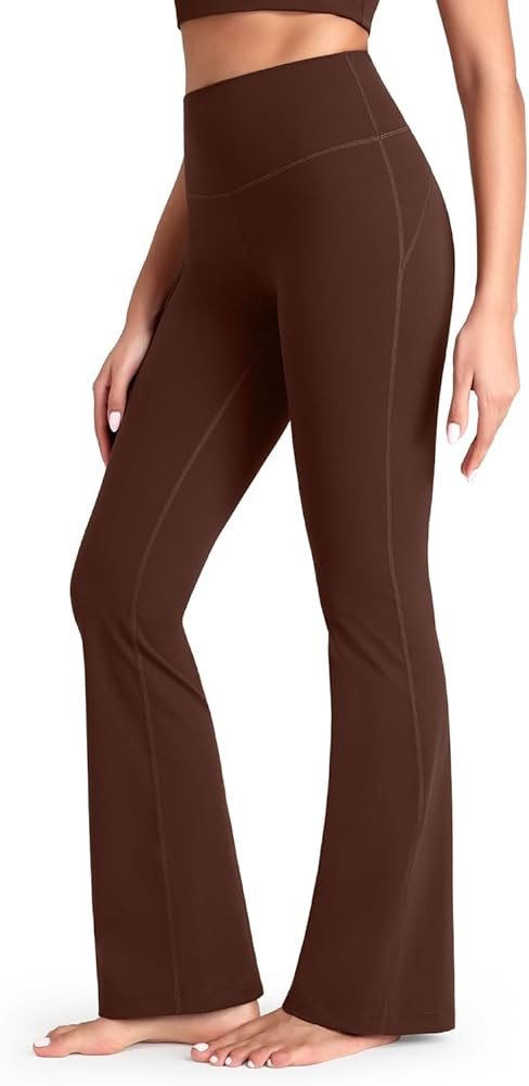 HeyNuts Mellow Flare Leggings 29"/30.5"/32.5"/34.5", High Waisted Tummy Control Wide Leg Bootcut ... | Amazon (US)