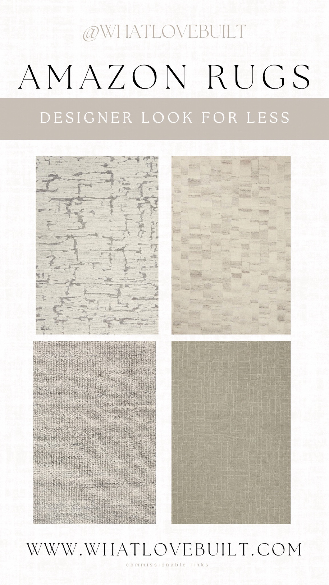 Amazon Rugs Designer Look for Less

#amazon #amazonrug #modern #modernhome #modernrug #rug #arearug #rugs #neutralrug #neutralhome #homedecor #amazonhome #amazonfind

#LTKfindsunder100 #LTKstyletip #LTKhome