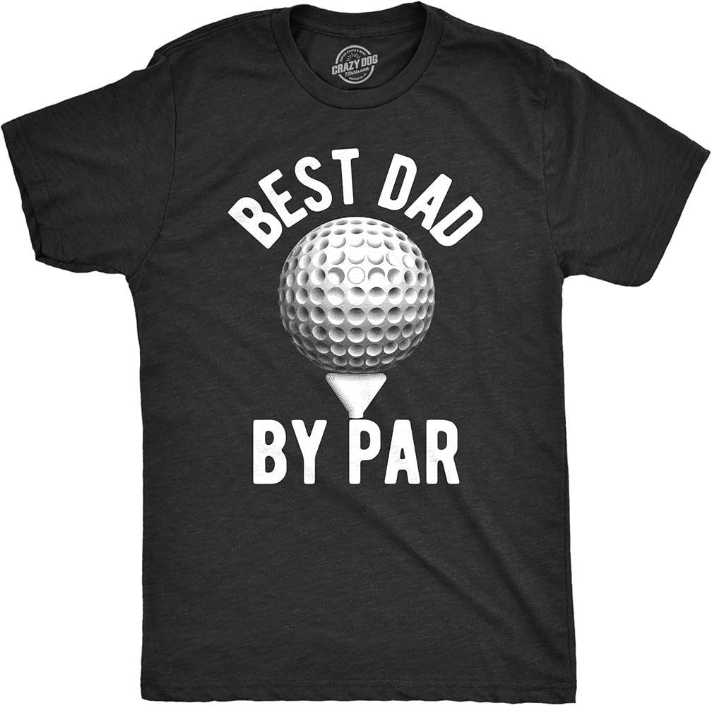 Funny Mens Golfing T Shirts Best Dad by Par and Other Graphic Golf Tees for Dads | Amazon (US)