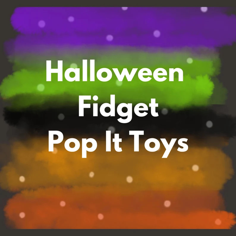 Halloween Fidget Pop It Toys Bat Ghost Green and Orange Pumpkin Perfect for Party Favors Decorati... | Etsy (US)