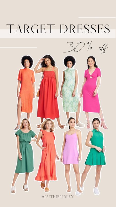 Gorgeous spring colors!! 30% off dresses at Target!

#LTKstyletip #LTKsalealert #LTKunder50