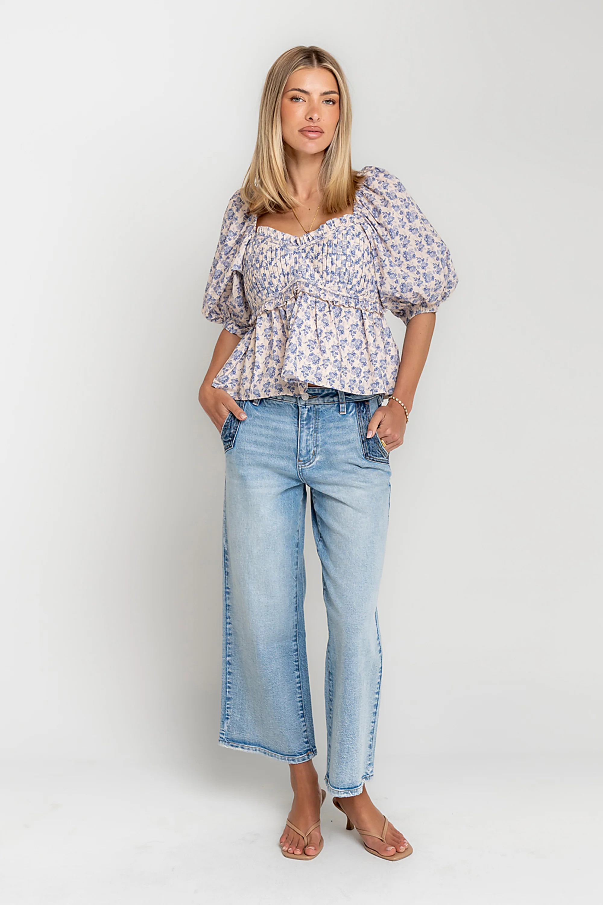 Corina Cropped Wide Leg Jeans | Böhme US