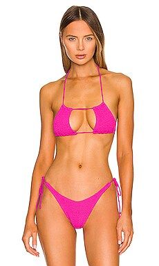 Bond Eye Andy Bikini Top in Bright Pink from Revolve.com | Revolve Clothing (Global)