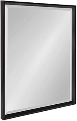 Kate and Laurel Calter Modern Decorative Framed Beveled Wall Mirror, 23.5x29.5 Black | Amazon (US)