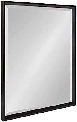 Kate and Laurel Calter Modern Decorative Framed Beveled Wall Mirror, 23.5x29.5 Black | Amazon (US)